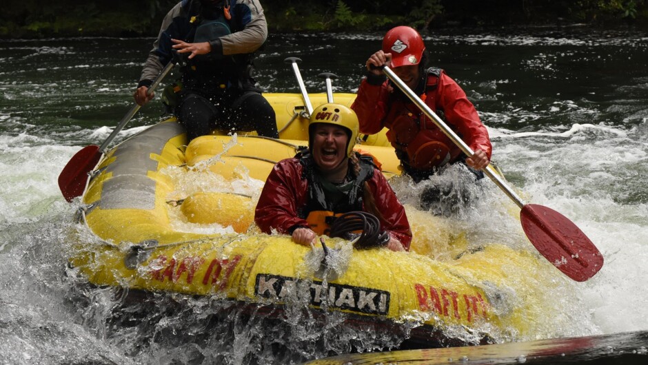 Haka guests enjoying white water rafting