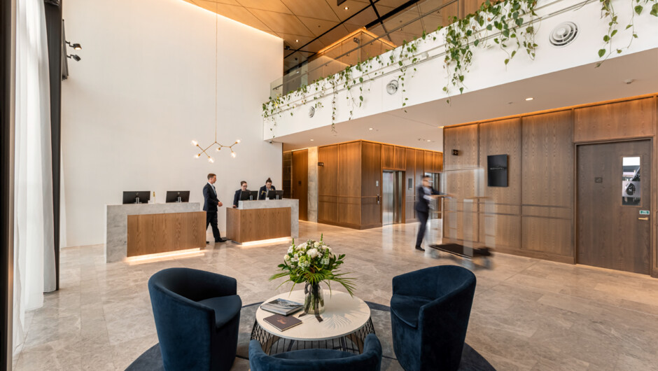 Novotel Christchurch Airport hotel reception desk