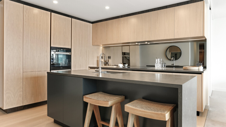 Spacious kitchen area.