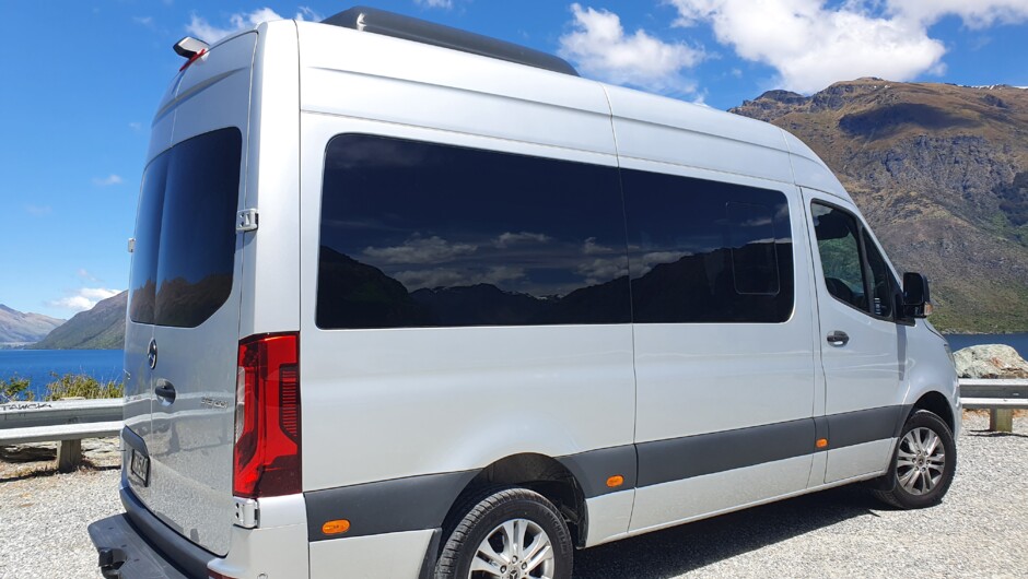 Luxury Mercedes Sprinter to take up to 11 guests | Lake Wakatipu