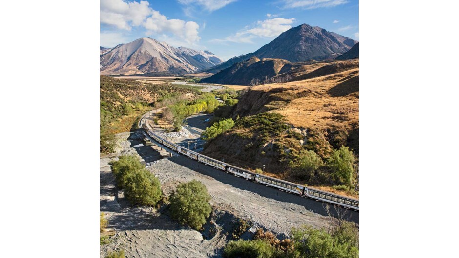 Considered one of the world's great train journeys, the TranzAlpine Scenic Train takes you from Greymouth to Christchurch. You'll travel across the South Island from the west to the east coast through Arthur's Pass National Park.