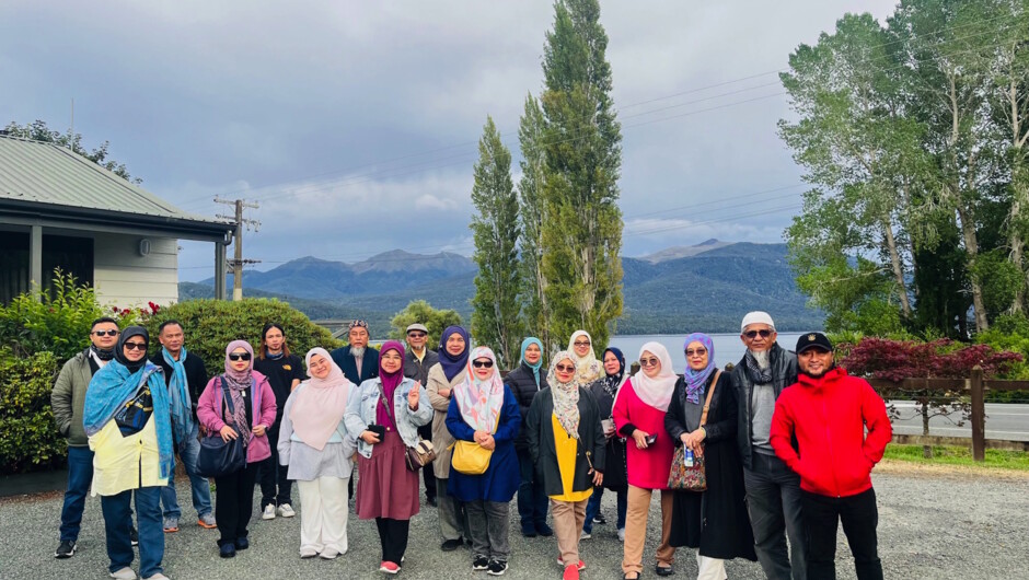 In front of our accommodation in Te Anau