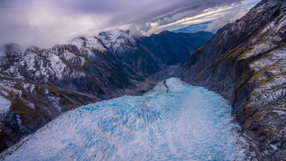 Franz Josef Glacier from helicopter flight