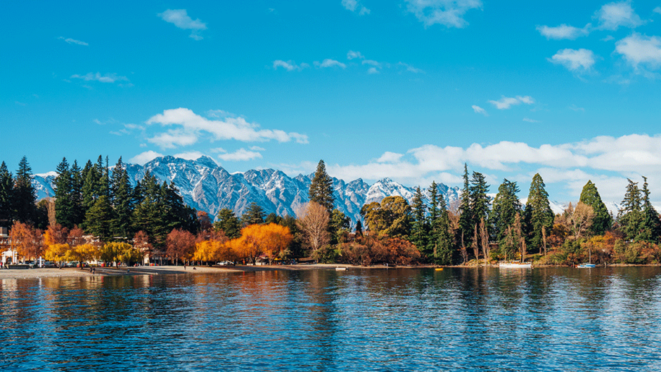 Queenstown Waterfront in Autumn