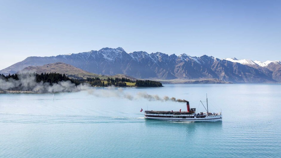 TSS Earnslaw crossing to Walter Peak Station