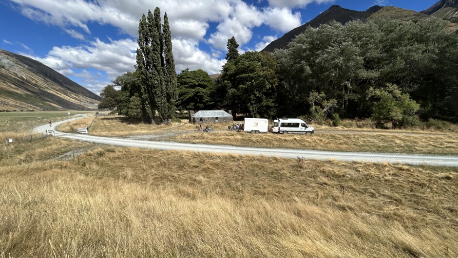 Blue skies and sweeping vistas, historic Mt Nicholas station