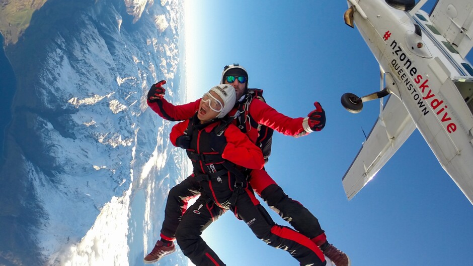 That special moment as you step out of the plane at 15 000ft.