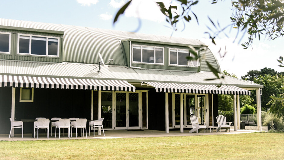 Accommodation looking over live trees and lavender fields- plenty of shade for all