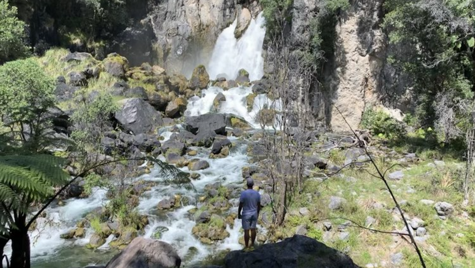 Tarawera Falls, connecting with the environment