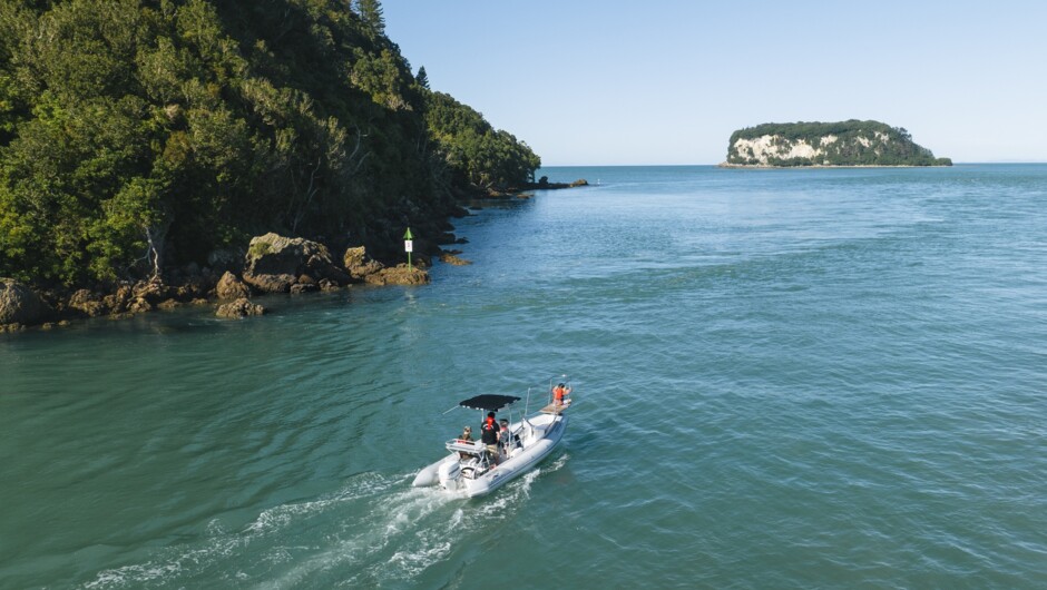 Getting though the Whangamata bar at the start of our tour.