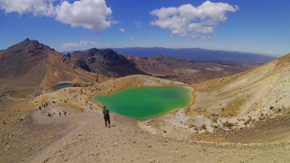 Tongariro Alpine Crossing view of the lake