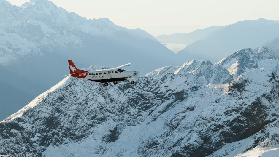 Glenorchy Air flying through the Southern Alps up to Aoraki | Mt. Cook.