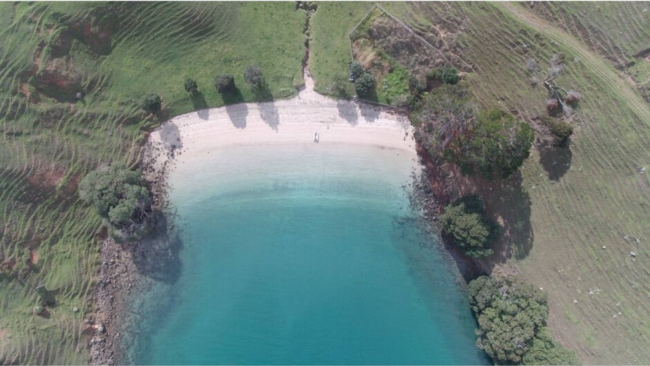 White sand beaches, clear water