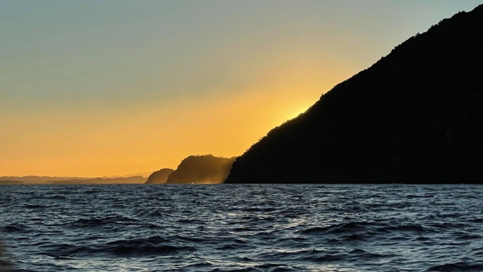 Sun set over Hauraki Gulf