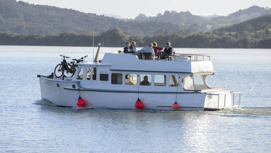 The Ranui ferry - a short cruise with commentary from Horeke to Kohukohu - Day 3 of your self guided tour