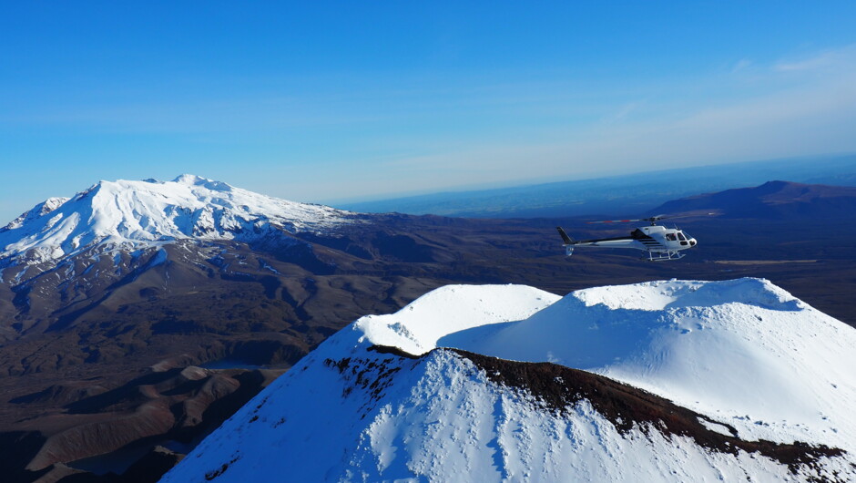 The view from above Mt Ngauruhoe (Mt Doom) looking South towards Mt Ruapehu.