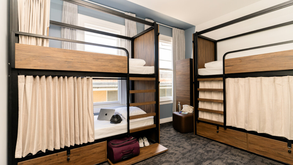 Bunk Rooms perfectly set up to kick back and relax with likeminded travellers, without breaking the bank.