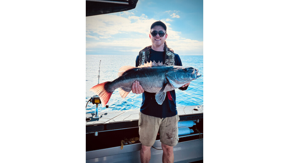 Great day onboard The Floating Island catching this hapuka