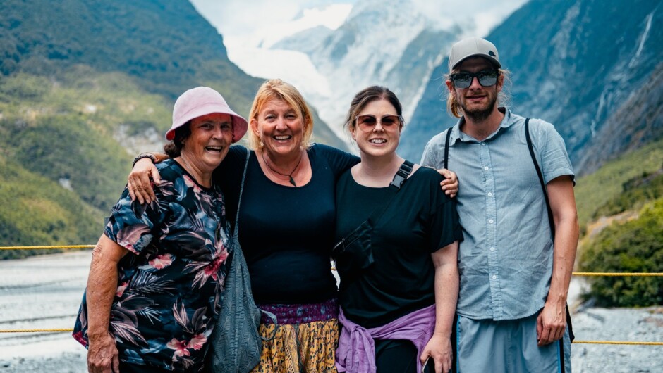 Group at Franz Josef Glacier.