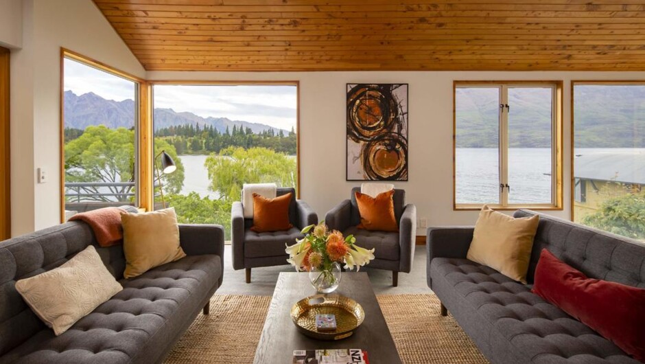 This is an incredibly spacious room capturing the essence of alpine holiday retreat.