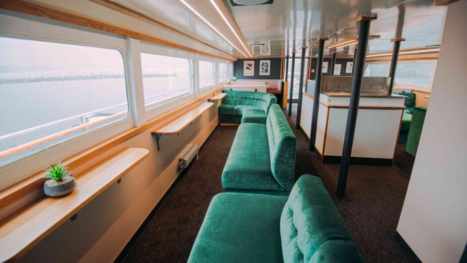 Comfortable lounges aboard the cruise
