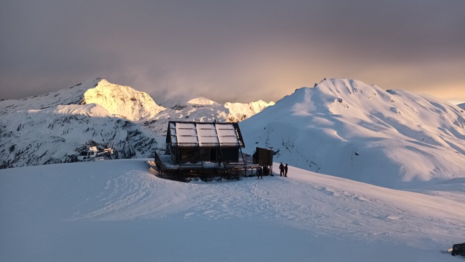 Whare Kea Chalet at dawn