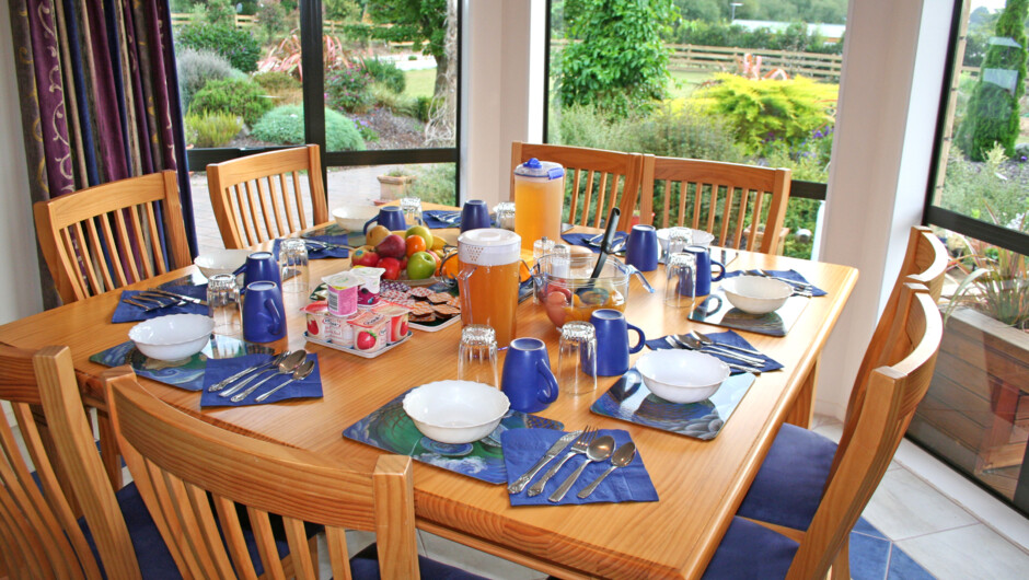 Breakfast served in the lodge