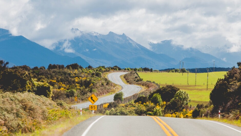 Scenic South Island New Zealand road