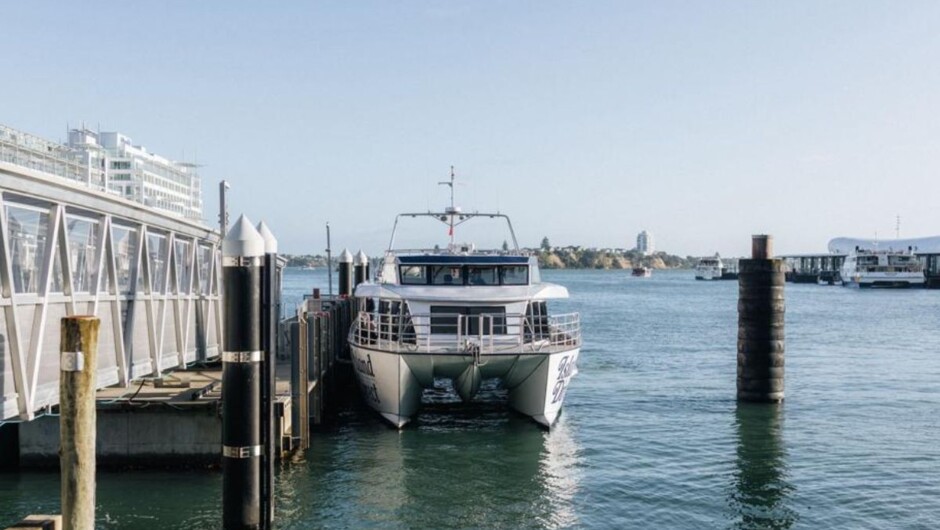 Te Waipiki docked at Pier 13, downtown Ferry Terminal, Auckland