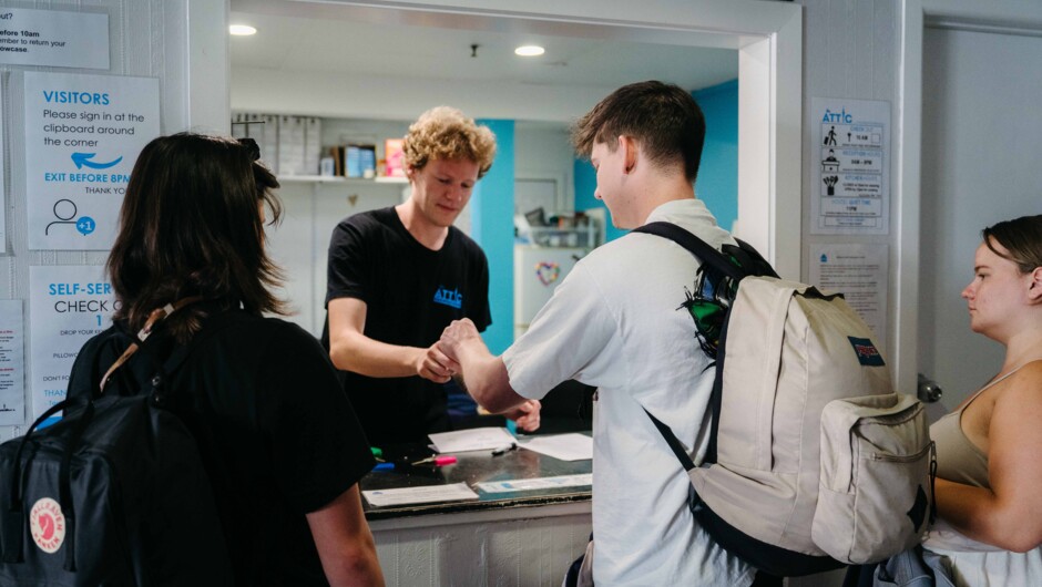 A warm welcome at check in