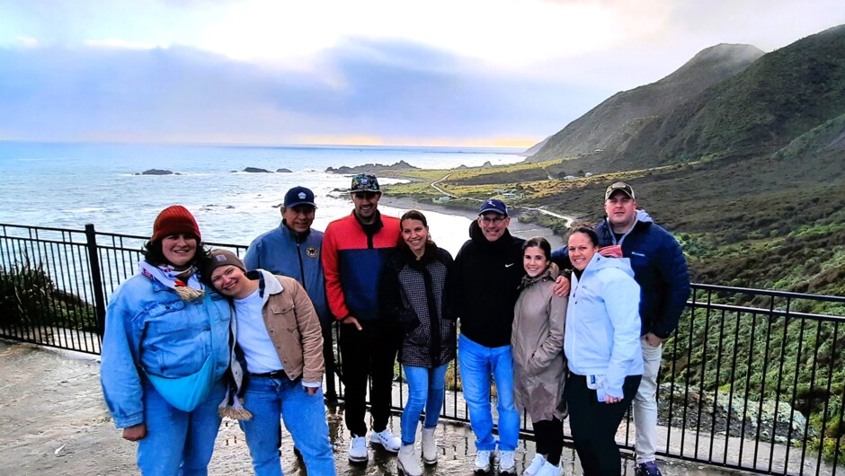 Group photo at Cape Palliser lighthouse