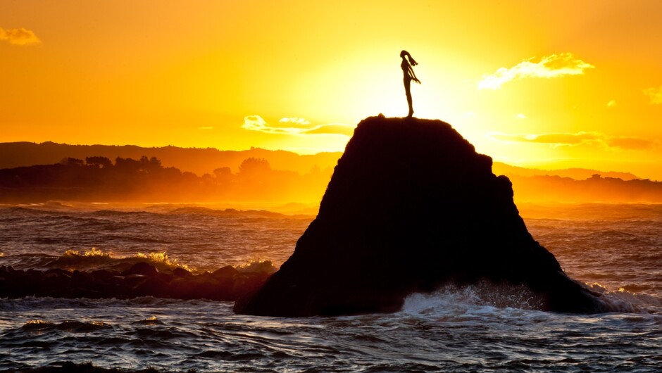 Wairaka - high ranking chiefainess watching over the entrance to Whakatāne harbour