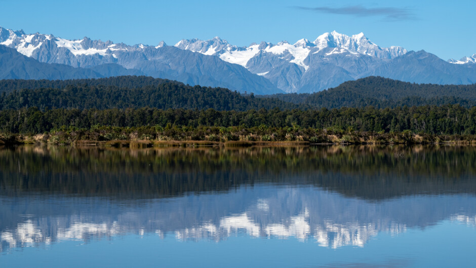 Amazing reflections on clear days - the stunning West Coast of the South Island.