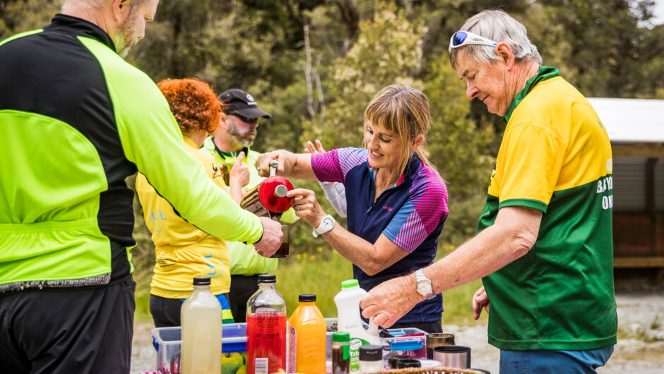 Morning tea break with our guides