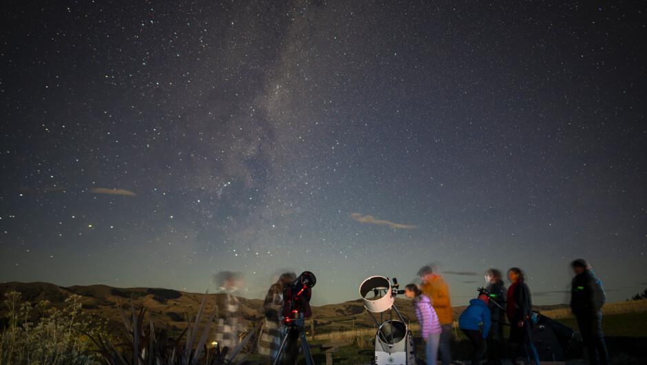 We love looking at the stars night after night.