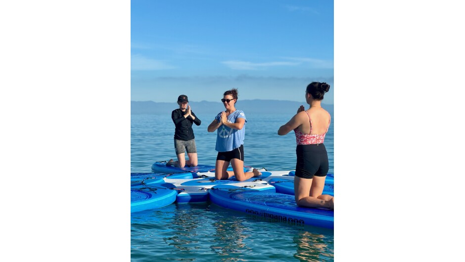 Paddleboard Yoga starts off relaxed and slow to get a feel for the water.