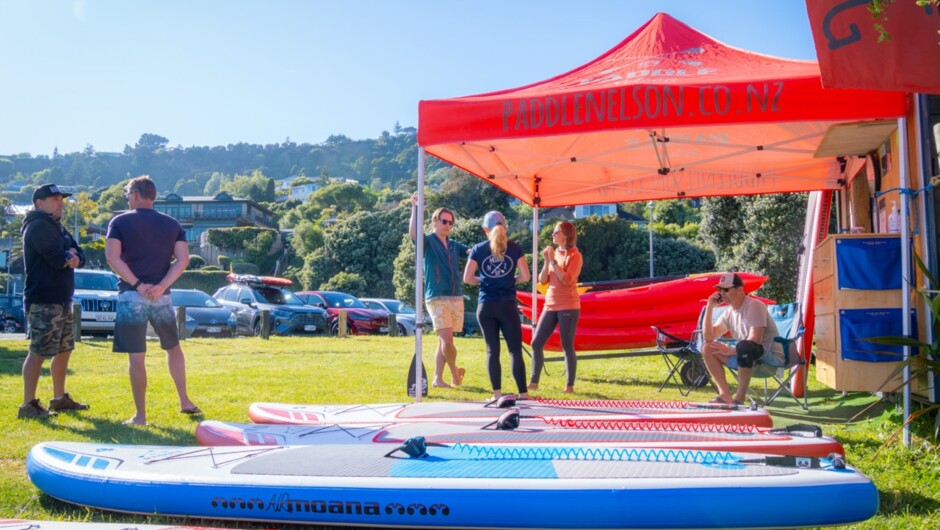 Come and visit our friendly staff and enjoy time paddling on the water at Tāhunanui Beach.