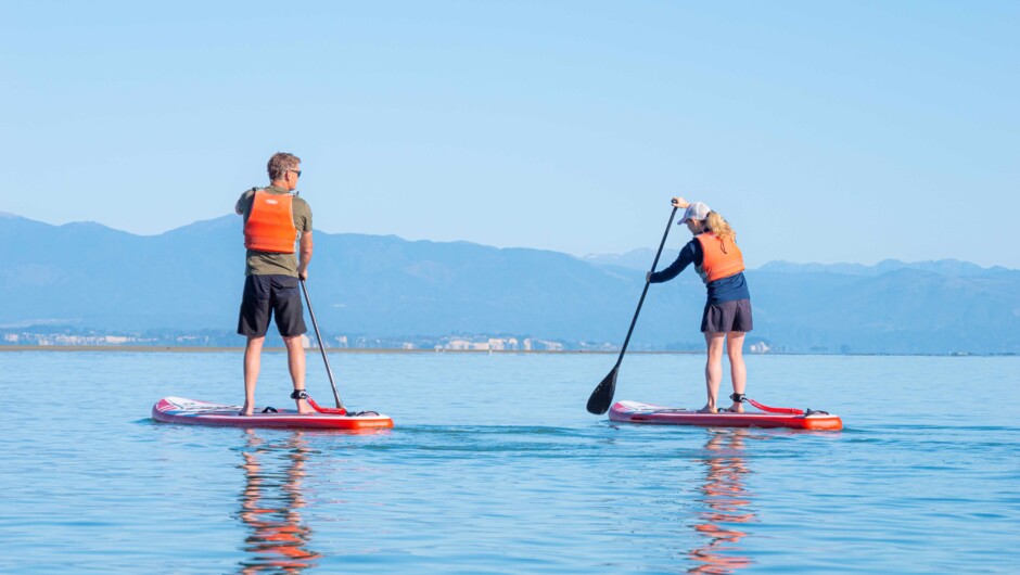 Gaining confidence on the water with a qualified SUP instructor.