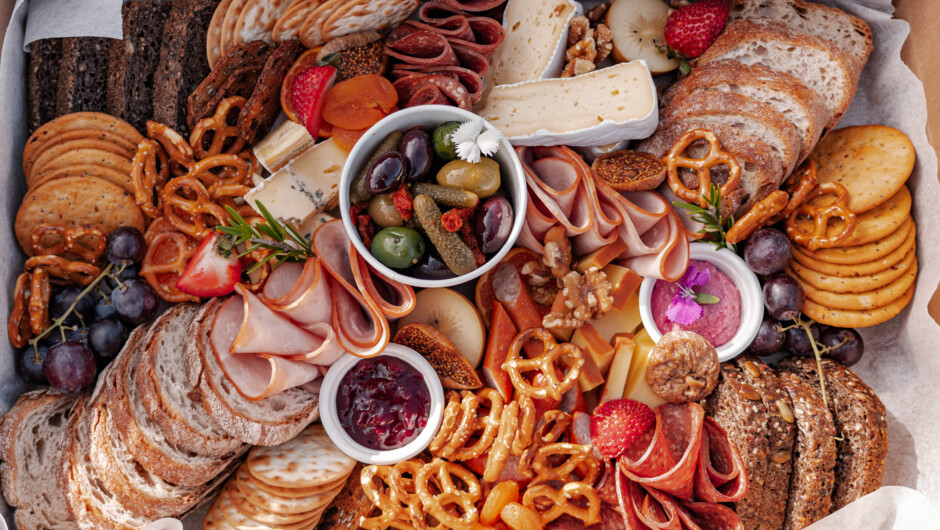 The grazing platter featuring local delicacies can be customized to accommodate any dietary requirements.