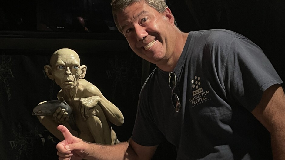 Making friends with Gollum at The Weta Cave.