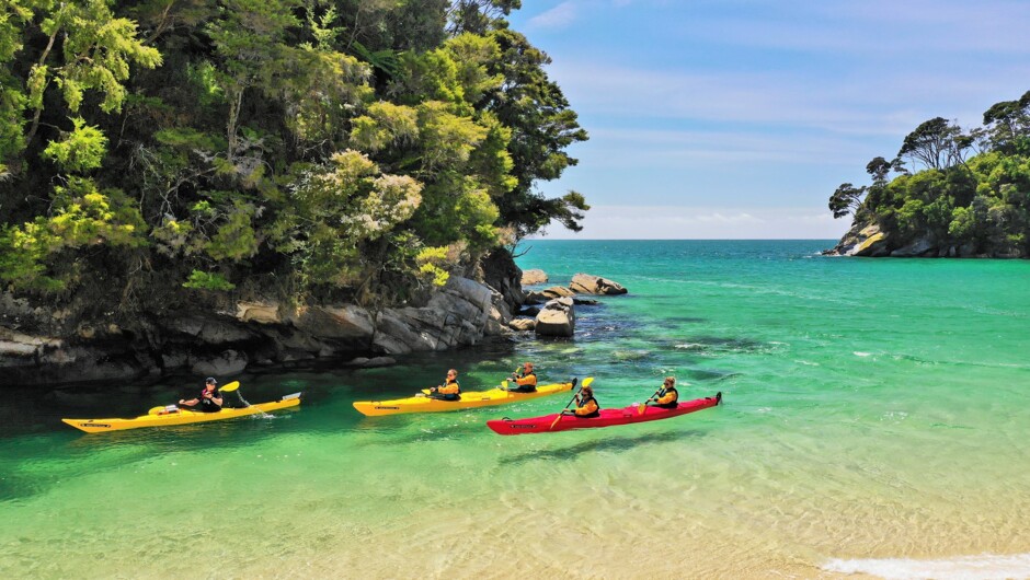 Sea kayak with Wilsons Abel Tasman.