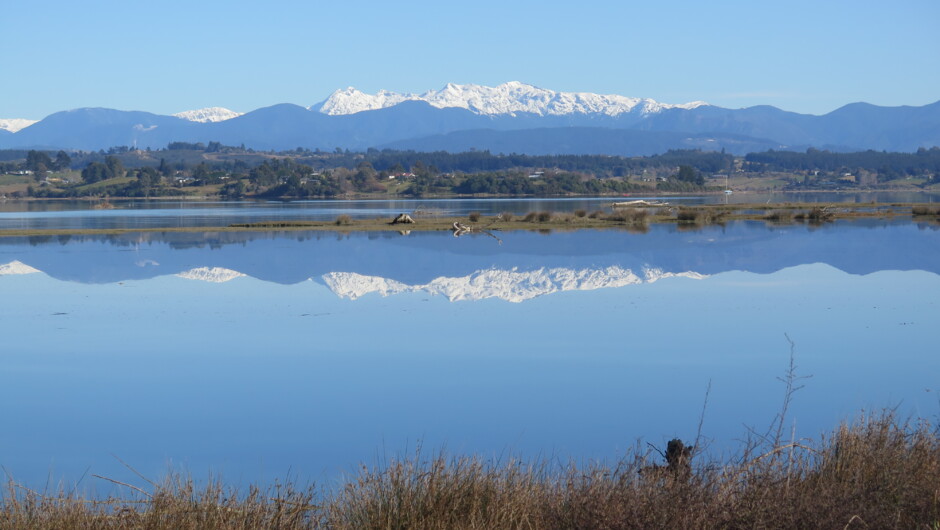 View of Mt Arthur from Rabbit Island