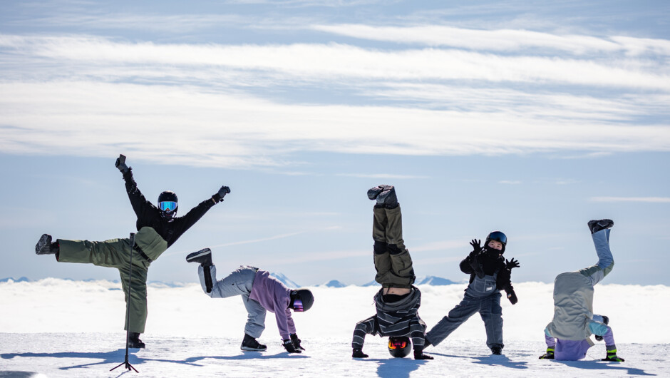 Happy times wit mates on top of Mt Hutt