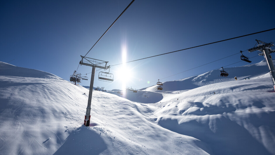 View of chairlift at Mt Hutt