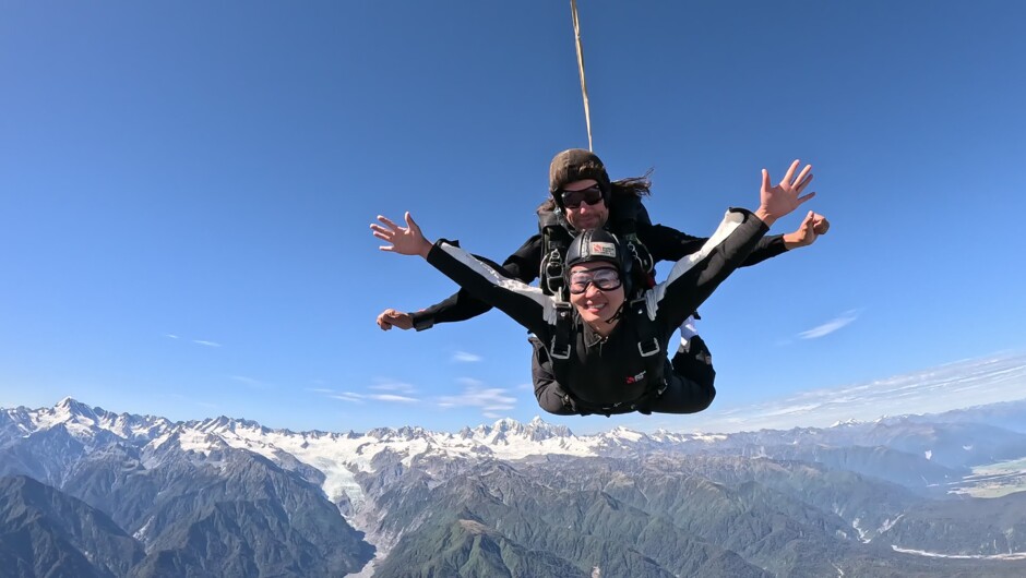 Taking the plunge from 18,000 feet and falling in love with the glacier views from above.