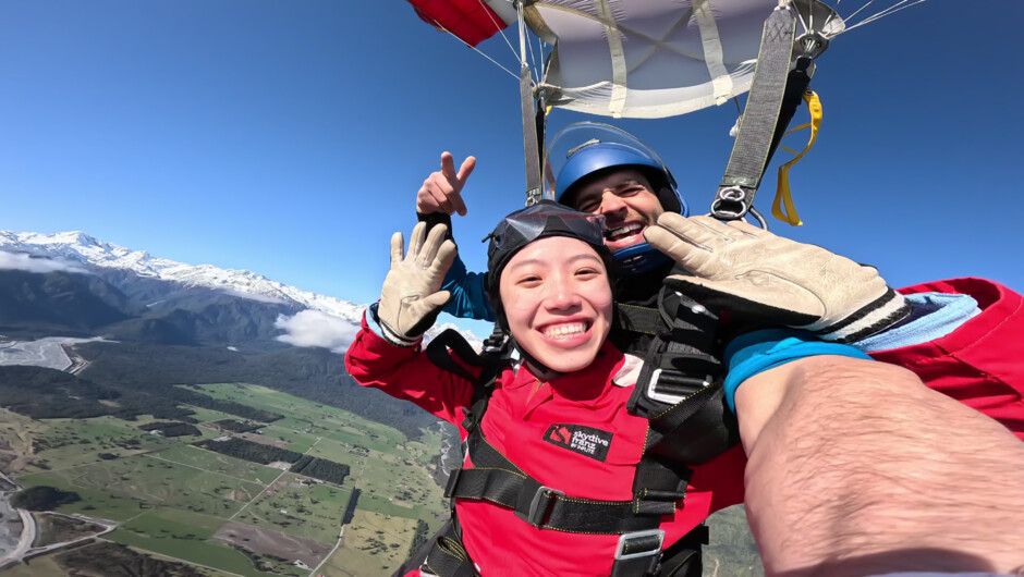 Dropping 18,000 feet over Franz Josef and Fox Glacier was nothing short of spectacular.