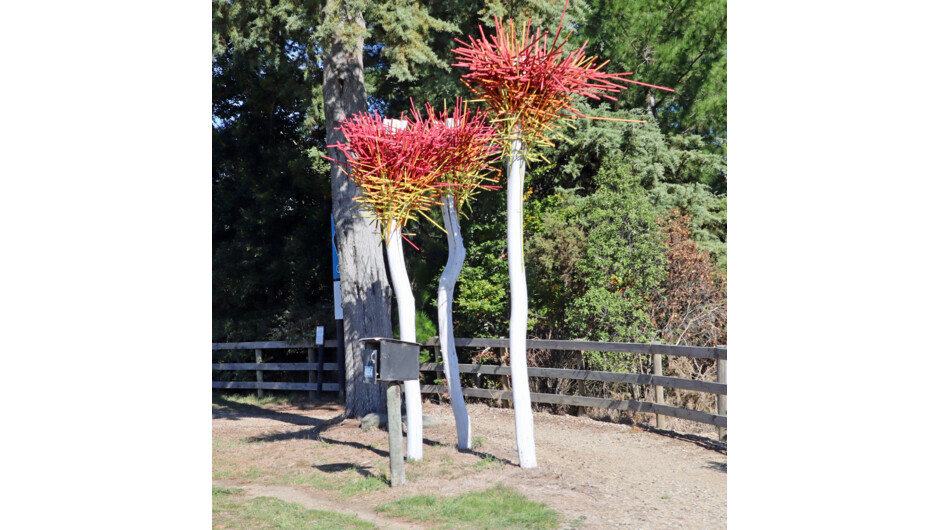 Art at the Hidden Sculpture Garden entrance