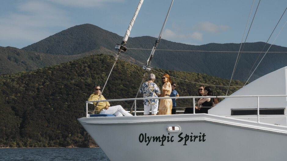 Cruise the stunning Marlborough Sounds on our luxury vessel.