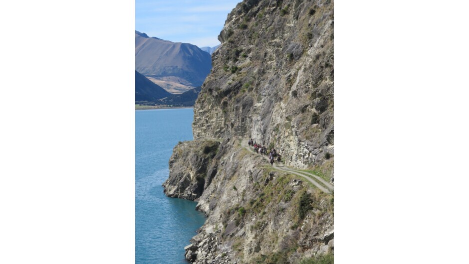 Riding the bluff on the final day of the trail