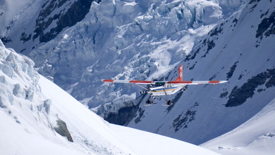 Feel on top of the world as you glide over ancient glaciers and breathtaking vistas.